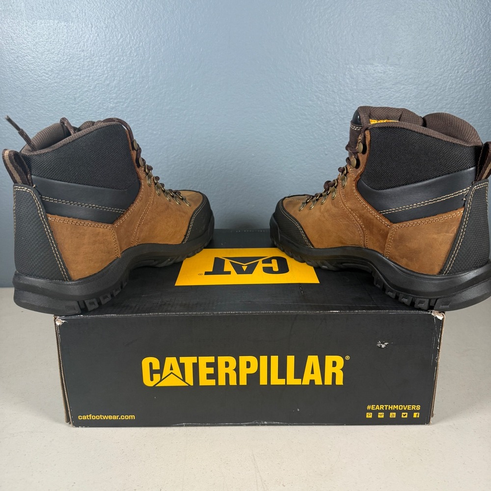 Caterpillar Threshold WP ST Mens Steel Toe Waterproof Work Boots P90935 Brown 10 - Picture 5 of 8